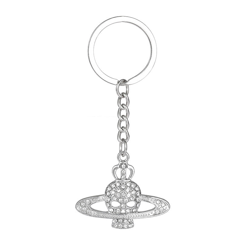 Wholesale Halloween Diamond Skull Saturn Halo Zinc Alloy Keychain